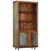 vidaXL Highboard 90x35x183 cm Solid Reclaimed Wood