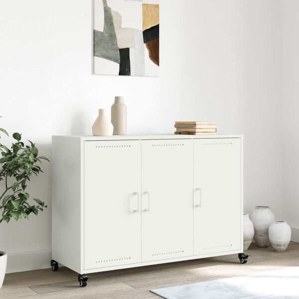 vidaXL Sideboard White 100.5x39x72 cm Steel
