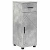 vidaXL Bathroom Cabinet with Drawer Concrete Grey 30 x 35 x 80 cm