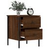 vidaXL Bedside Cabinets 2 pcs Brown Oak 40x42x50 cm Engineered Wood