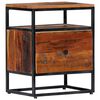 vidaXL Bedside Cabinet 40x30x50 cm Solid Reclaimed Wood and Steel