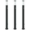 vidaXL Bollard Lights with Sensor&Outlet 3pcs 110 cm Stainless Steel IP44