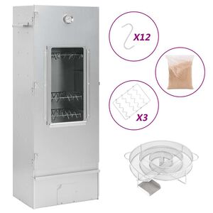 vidaXL BBQ Oven Smoker with Cold Smoke Generator Galvanised Steel
