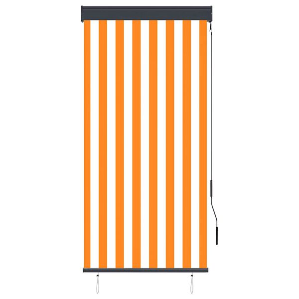 vidaXL Outdoor Roller Blind 80x250 cm White and Orange