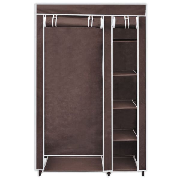 vidaXL Fabric Wardrobe Brown