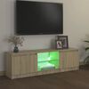 vidaXL TV Cabinet with LED Lights Sonoma Oak 120x30x36 cm