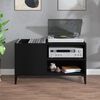 vidaXL Record Cabinet Black 84.5x38x48 cm Engineered Wood