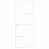 vidaXL Interior Door White 83x201.5 cm Tempered Glass&Aluminium Slim