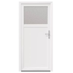 vidaXL Side Entrance Door 98 x 198 cm PVC White