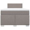vidaXL Box Spring Bed with Mattress Taupe 120x200 cm Fabric
