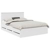 vidaXL Bed Frame with Drawer White 140 x 190 cm Engineer Wood