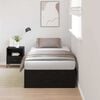 vidaXL Bed Frame with Storage Black oak 80 x 200 cm Engineered wood
