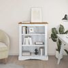 vidaXL 3-Tier Bookcase Mexican Pine Corona Range White 81x29x100 cm
