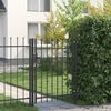 vidaXL Fence Gate Grey 100 x 120 cm Powder coated steel