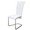 vidaXL Cantilever Dining Chairs 2 pcs White Faux Leather
