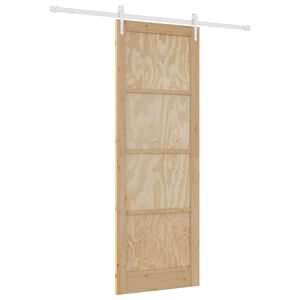 vidaXL Sliding Door ORKDAL Natural and White 83 x 232 cm