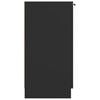 vidaXL Shoe Cabinet Black 59x35x70 cm Engineered Wood