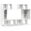 vidaXL 6 Piece TV Cabinet Set White Engineered Wood