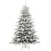 vidaXL Artificial Hinged Christmas Tree White 240 cm PE and PVC