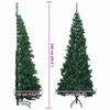 vidaXL Corner Artificial Christmas Tree Green 240 cm PVC and Metal