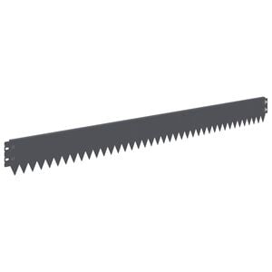 vidaXL Lawn Edging 10 pcs 103 x 10 cm Steel Anthracite