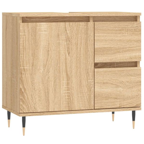 vidaXL Bathroom Cabinet Sonoma Oak 65x33x60 cm Engineered Wood