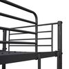 vidaXL Bunk Bed with Table without Mattress Black Metal 90x200 cm
