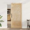 vidaXL Sliding Door Brown 86 x 198.5 cm Solid Pine Wood