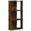 vidaXL Bookcase 3-Tier Smoked Oak 60x30x120 cm Engineered Wood