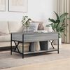 vidaXL Coffee Table Grey Sonoma 100x55x50 cm Engineered Wood and Metal