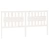 vidaXL Bed Headboard White 185.5x4x100 cm Solid Wood Pine