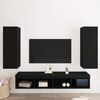 vidaXL Wall TV Cabinet Wall-mounted 2 pcs Black Oak 30.5 x 30 x 90 cm