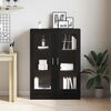 vidaXL Book Cabinet Black Oak 82.5x30.5x115 cm Engineered Wood