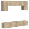 vidaXL TV Cabinet Set Wall-mounted 4 pcs Sonoma Oak Engineered Wood