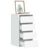 vidaXL Corner Chest of Drawers White 40x41x76 cm Engineered Wood