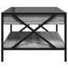 vidaXL Coffee Table with Infinity LED Grey Sonoma 50x50x38 cm