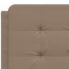 vidaXL Bed Frame without Mattress "Zadar" Cappuccino 140x200 cm Faux Leather