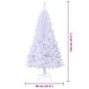 vidaXL Artificial Christmas Tree with Stand White 120 cm PVC and Steel