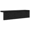 vidaXL Wall-Mounted Coat Rack with Shelf Black oak 40 x 10.5 x 10.5 cm