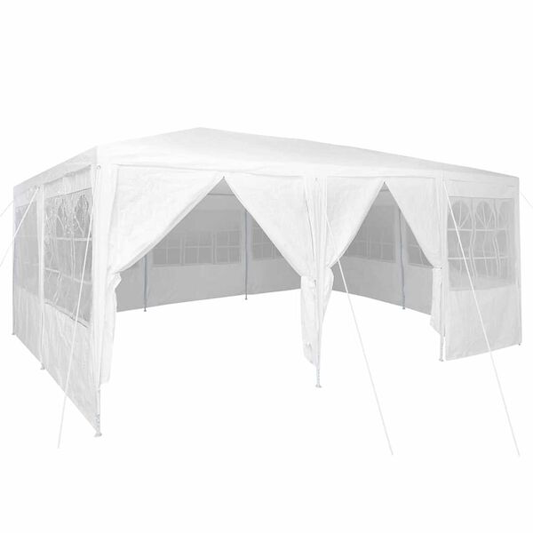 vidaXL Party Tent White 600 x 400 x 266 cm Polyethylene