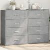 vidaXL Sideboards 2 pcs Concrete Grey 60x31x84 cm Engineered Wood