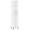 vidaXL Highboard High Gloss White 34.5x32.5x180 cm Engineered Wood