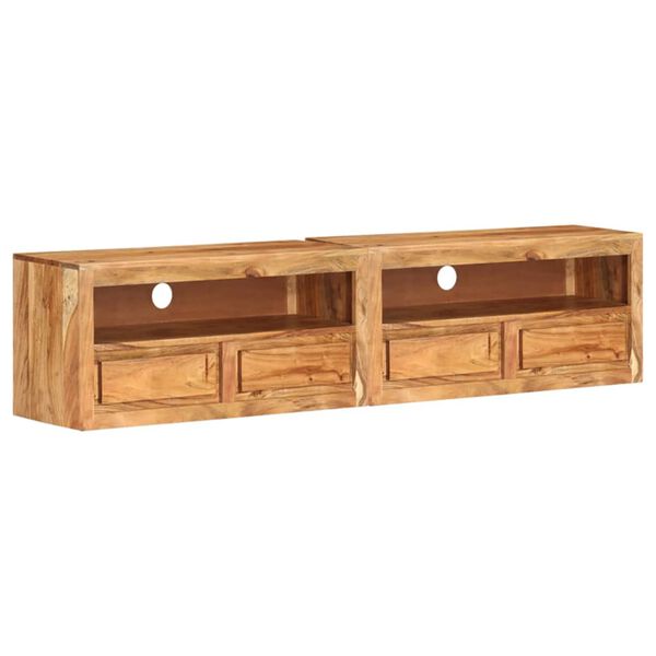 vidaXL TV Cabinets 2 pcs 88x30x40 cm Solid Wood Acacia