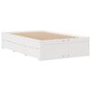 vidaXL Bed Frame without Mattress with Drawers White 135x190 cm Double Solid Wood Pine
