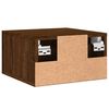 vidaXL Wall-mounted Bedside Cabinet Brown Oak 35x35x20 cm