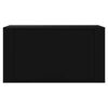 vidaXL Wall-mounted Shoe Cabinet Black 70x35x38 cm Engineered Wood