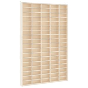 vidaXL Wooden Collector's Display Case with 90 Compartments 50.5x4.5x79cm
