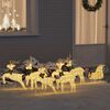 vidaXL LED Reindeers 7 pcs Gold Fabric