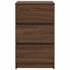 vidaXL Bedside Cabinet with 3 Drawers Brown Oak 39x35x65 cm