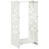 vidaXL Firewood Rack White 40x30x80 cm Cold-rolled steel